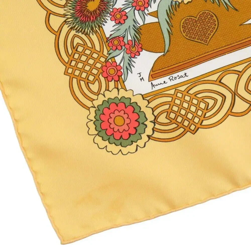 HERMES Authentic Black Silk Scarf